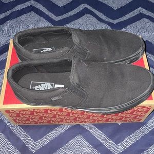 Black slip on vans | size 10